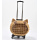 Luxury Dog Pet Travel Carrier Bag Case Rattan Wicker On Wheels Stroller Trolley Cat Travel Carrier Suitcase